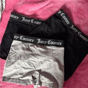 Juicy Couture Black and Gray Boxer Shorts